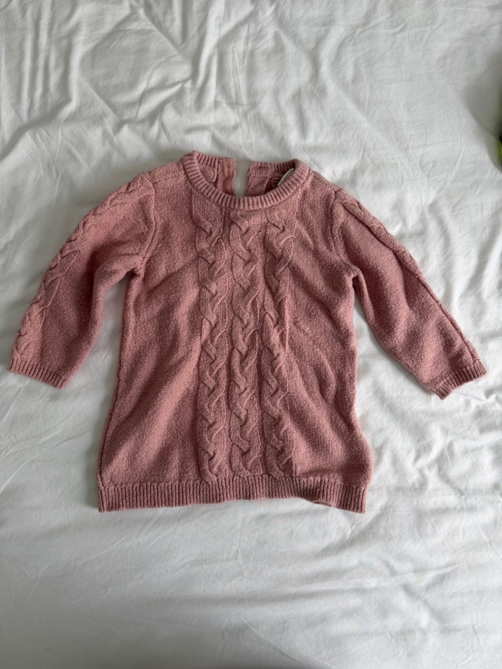 H&M Dusty Pink Cable Knit Kids Sweater